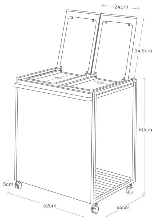 Biały metalowy kosz na śmieci do segregacji odpadów Tower – YAMAZAKI