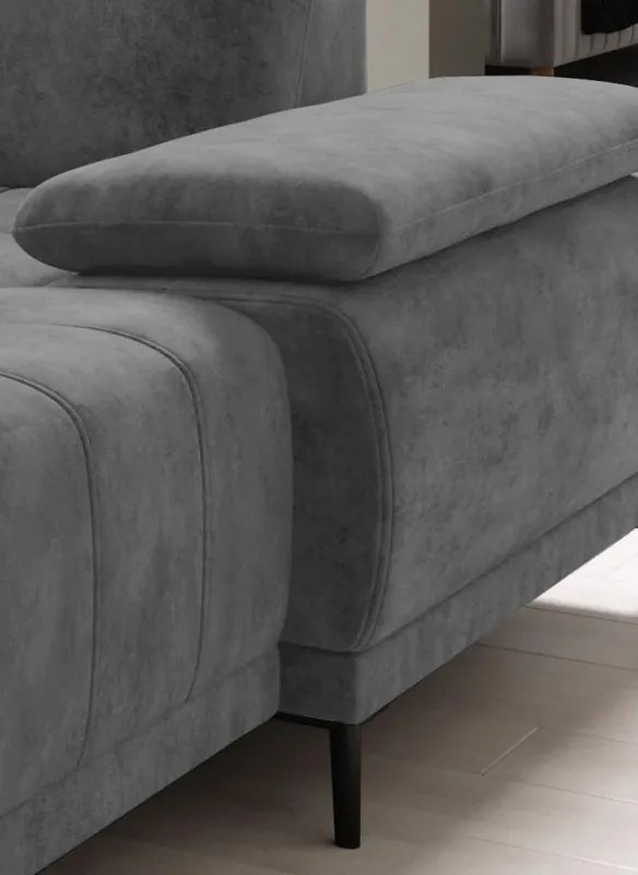 Narożnik FOCUS XL z elektryczną regulacją siedziska Lewostronny w tkaninie Promocyjnej SALVADOR 14 WERSAL