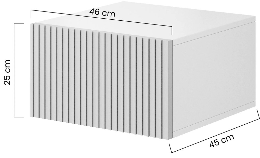 Zestaw szafek nocnych Nicole 46 cm wiszących - czarny