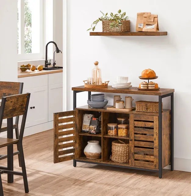 Komoda w stylu loft rustykalny brąz - Legans