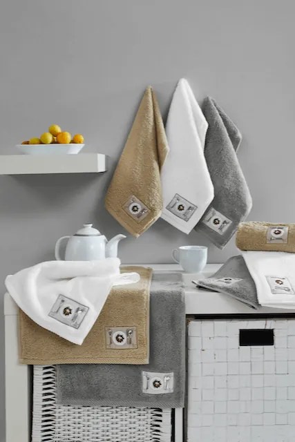 Ręczniki kuchenne KITCHEN, 3 szt Biały