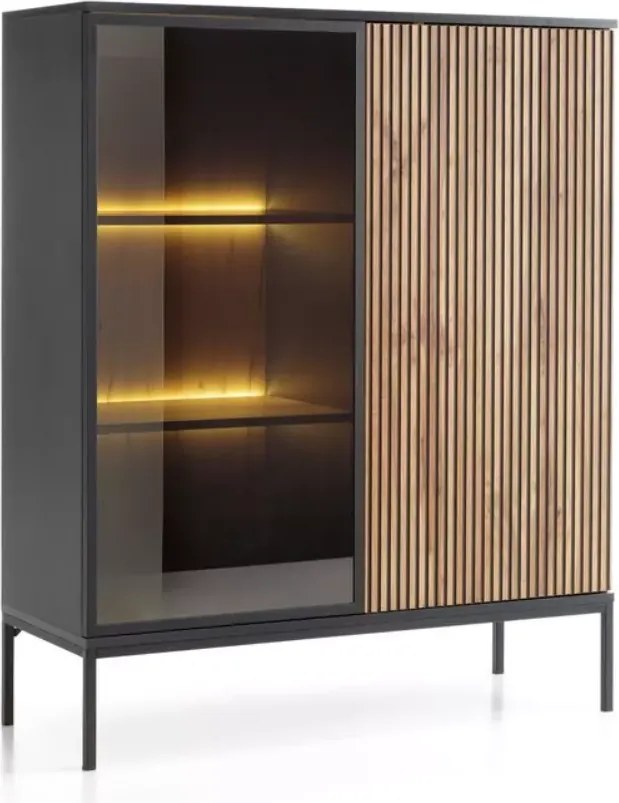 Nowoczesna witryna Shark LED frezowany front 104cm
