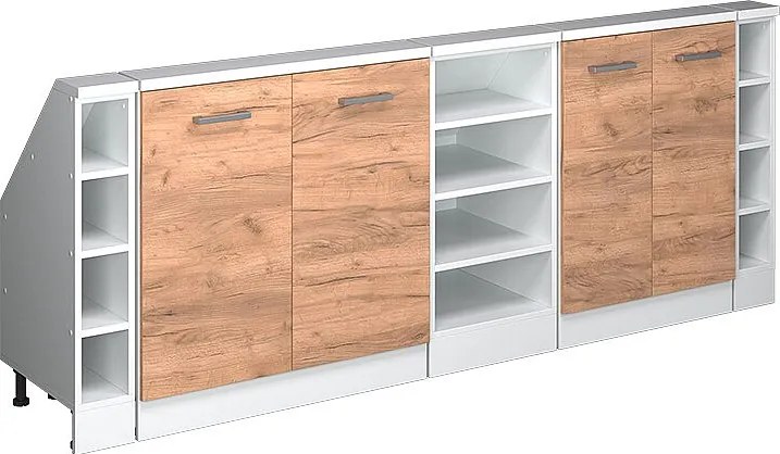 Szafka kuchenna na dach skośny złoty dąb energetyczny 210x46x81.6 r-line