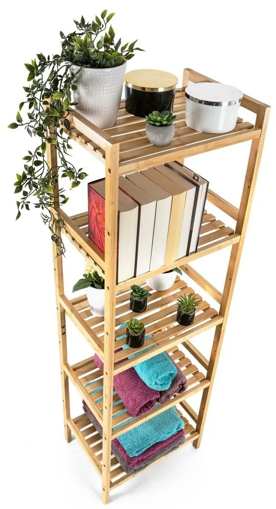 G21 Regał bambusowy, 5 półek, 5 pięter