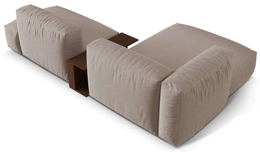 Beżowy narożnik modułowy (lewostronny) Martina – Micadoni Home