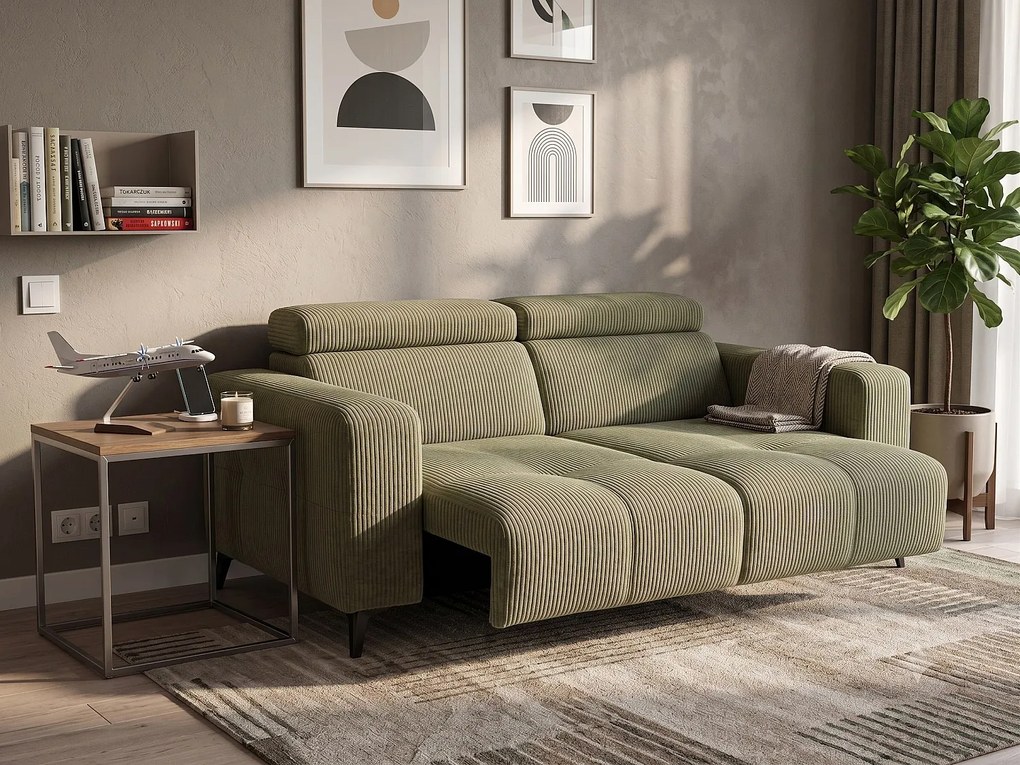 Kanapa Nicolette Elektryczna z USB i Regulowanymi Zagłówkami – Nowoczesna Sofa Premium