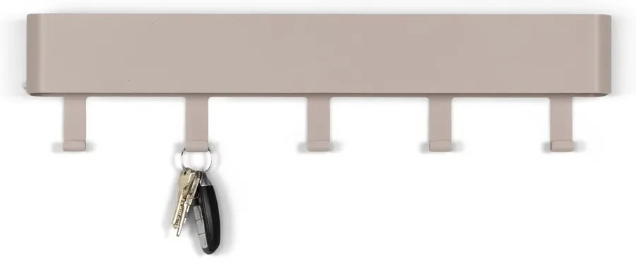 Szarobrązowy metalowy wieszak ścienny z półką 52 cm Dax Play – Spinder Design