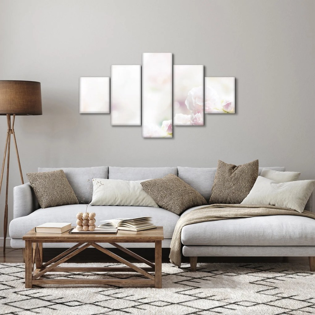 Obraz delikatnych kwiatów (125x70 cm)