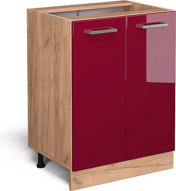 Szafki kuchenne czerwony połysk 60x46x81.6 r-line