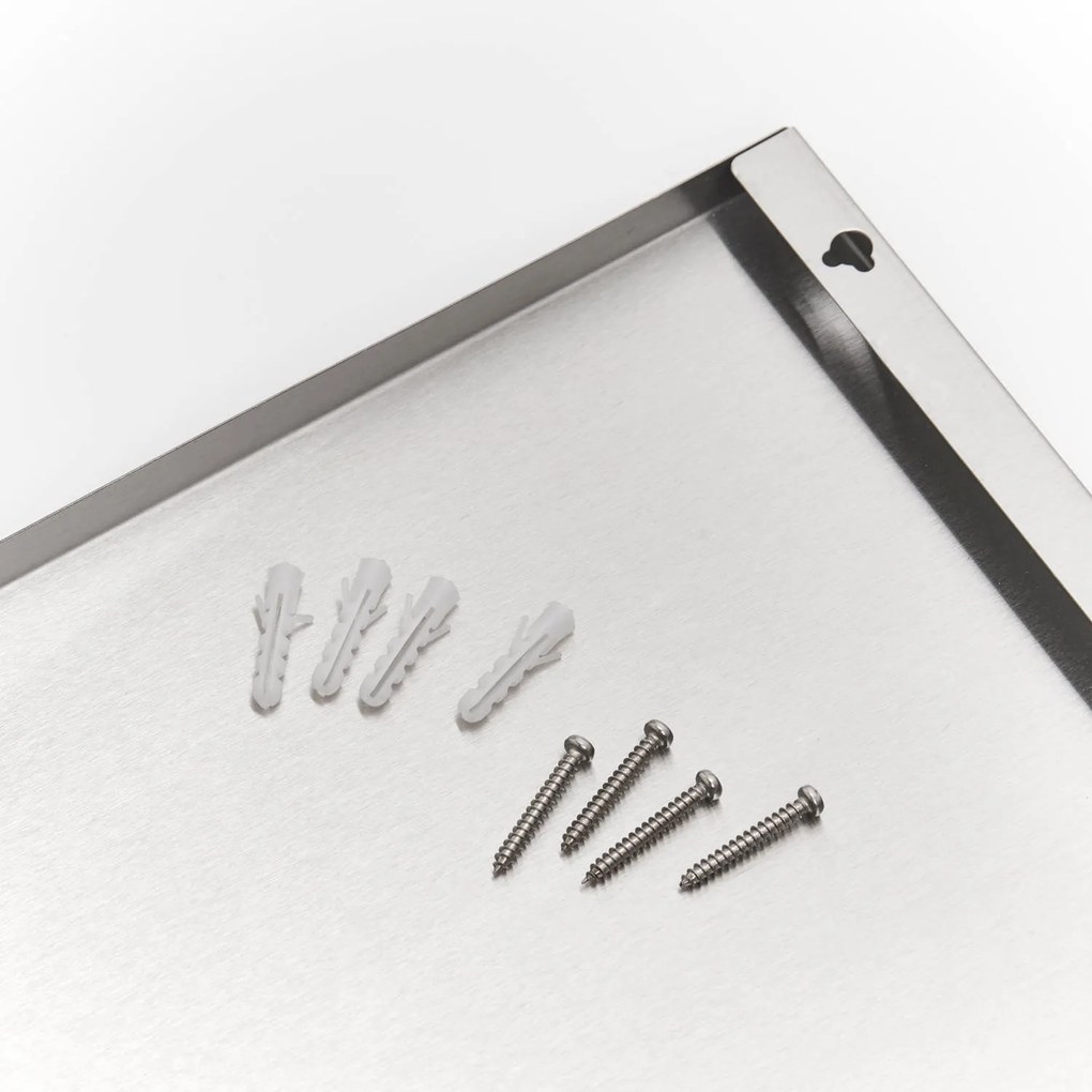 Tablica magnetyczna na notatki INOX + 3 magnesy, 60x80 cm, ZELLER