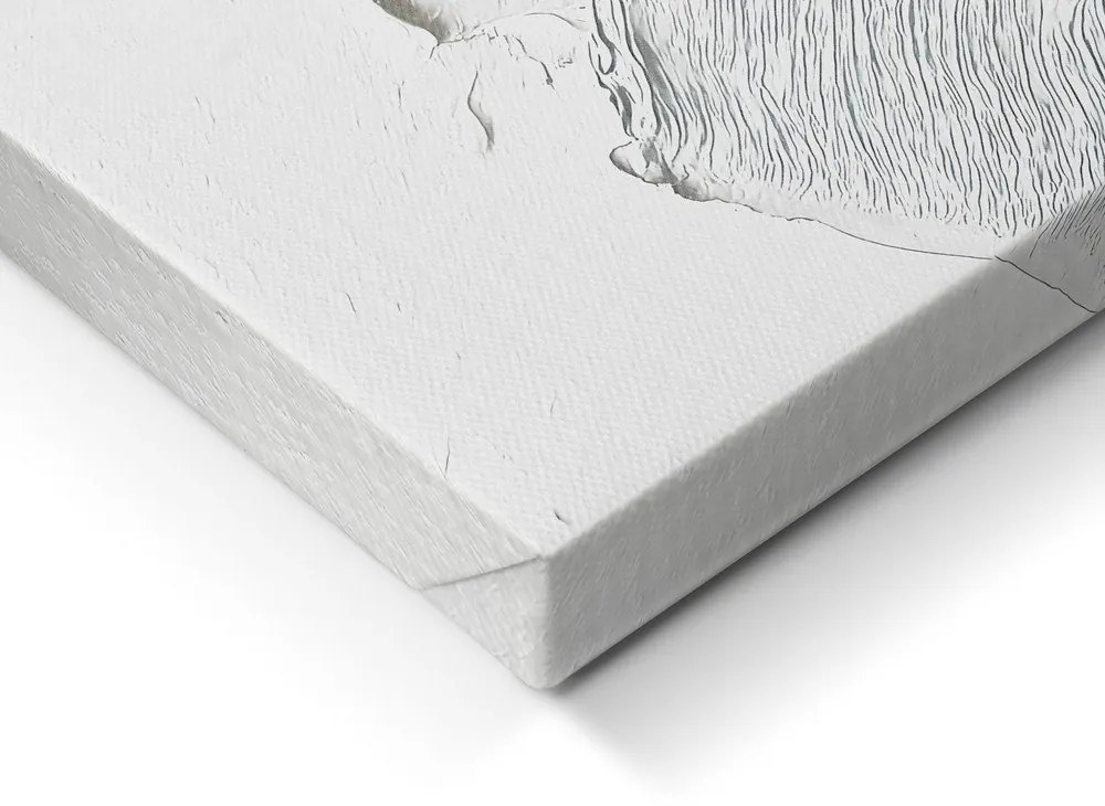 Obraz z ręcznie malowanymi elementami 70x100 cm Petal Glow – Styler