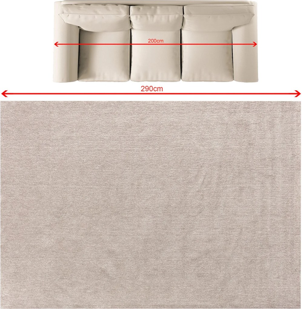 Dywan Zendra taupe 200x290 cm