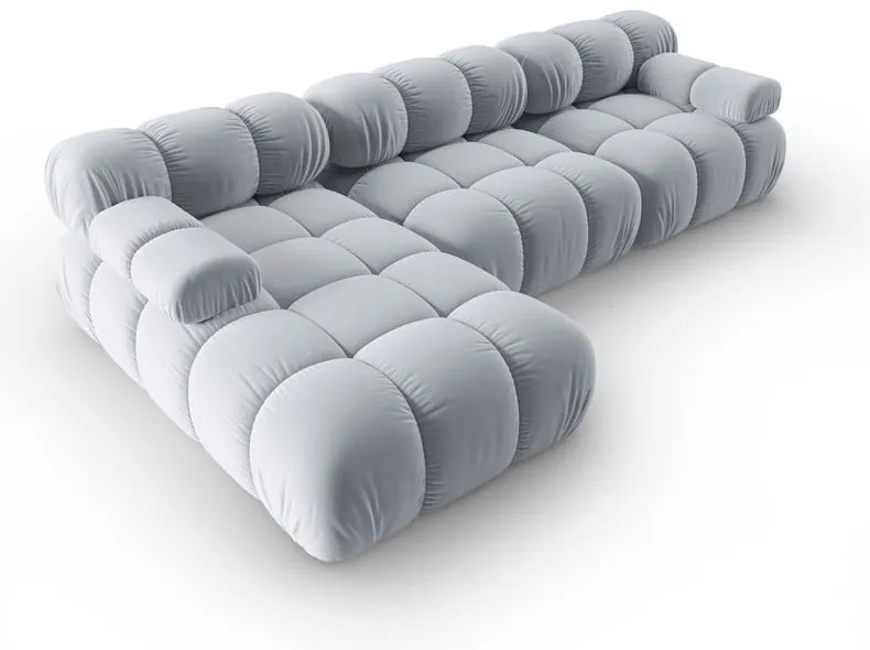 Jasnoniebieska aksamitna sofa 285 cm Bellis – Micadoni Home