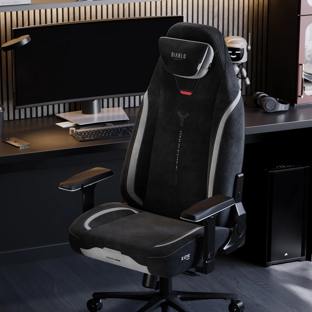 Fotel gamingowy Diablo X.Eye Prime, Normal Size, Burned Black