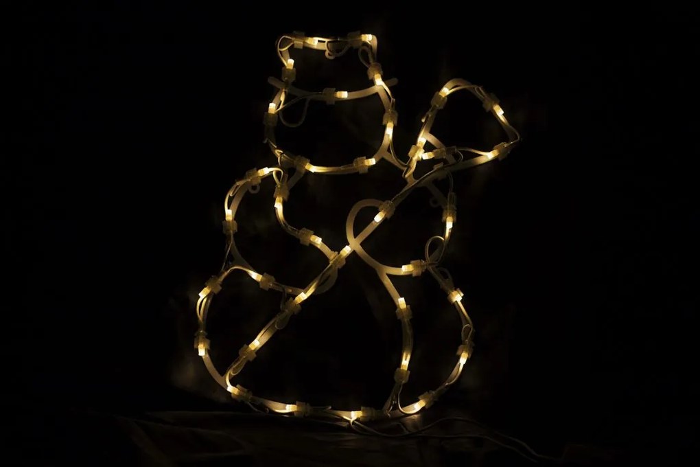 Świąteczna dekoracja LED w oknie - Bałwan - 40 cm