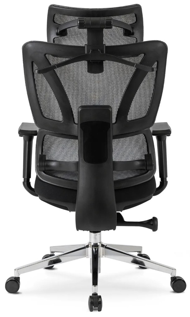 Fotel Biurowy Ergonomiczny Obrotowy z Podnóżkiem DELSIN Czarny