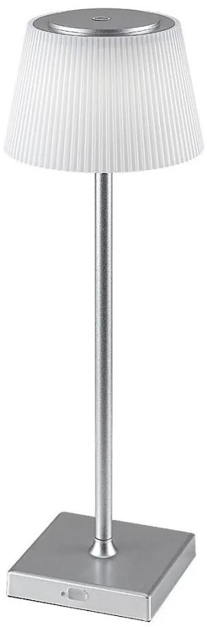 Rabalux 76013- LED lampka biurkowa TAENA 4W/3,7V IP44 srebrna, ściemnialna