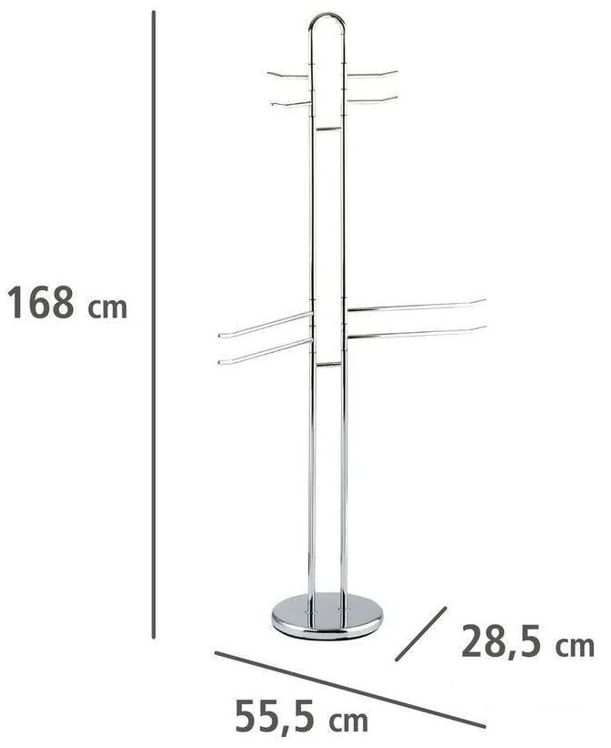 Stojak na ręczniki, ubrania PALERMO - 8 ruchomych ramion, WENKO