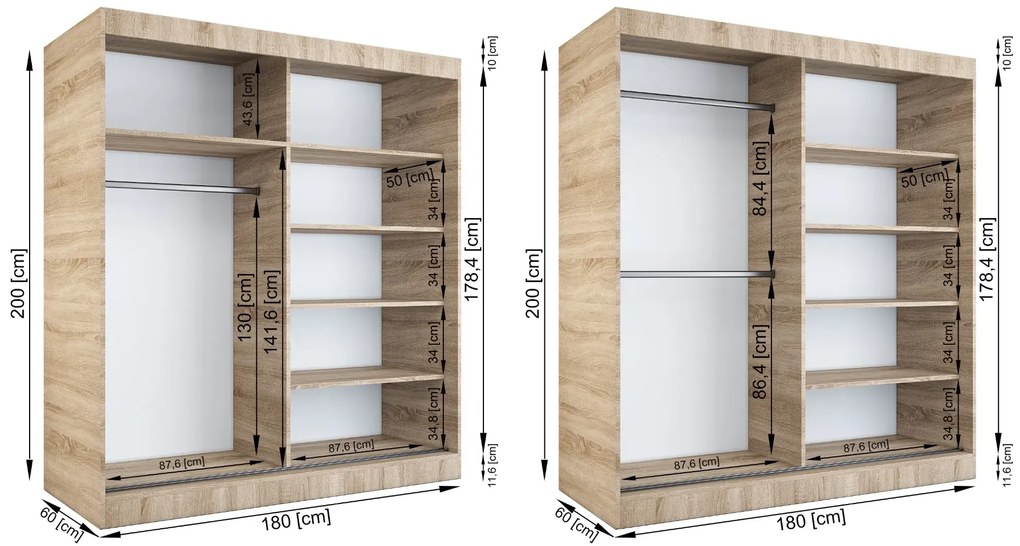 Korpus szafy MODUO COMFORT 180 biały mat MKPOL
