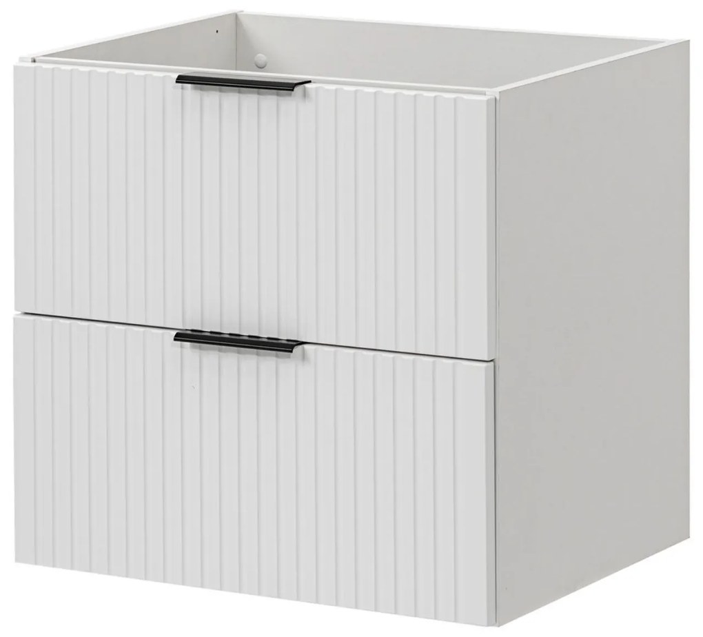 Szafka wisząca  podumywalkowa z szufladami biała 60 x 46 cm ASTROS White