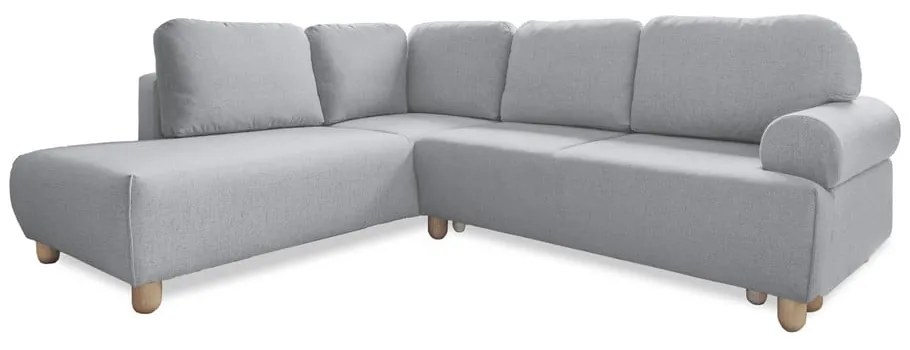Jasnoszary rozkładany narożnik (lewostronny) Bouncy Olli – Miuform