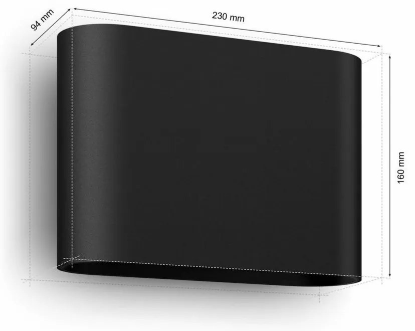 Philips Hue Dymera zewnętrzny kinkiet LED 10,2 W 2000-6500 K, czarny