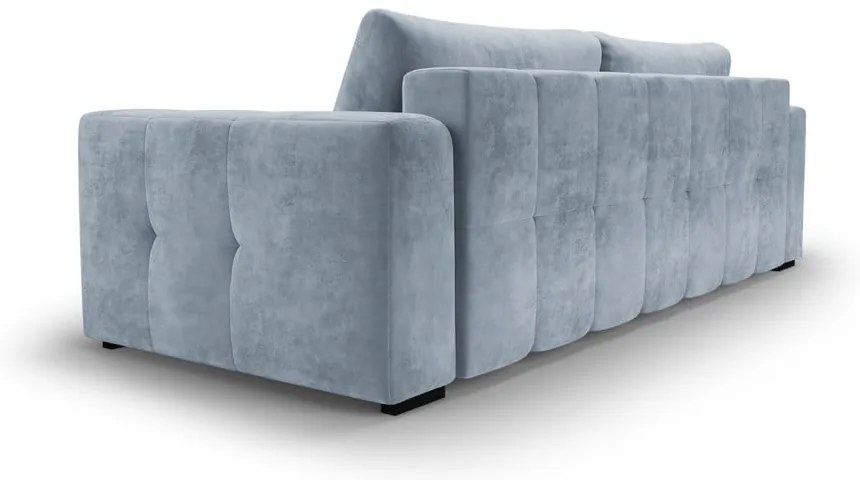 Jasnoniebieska aksamitna rozkładana sofa Milo Casa Luca