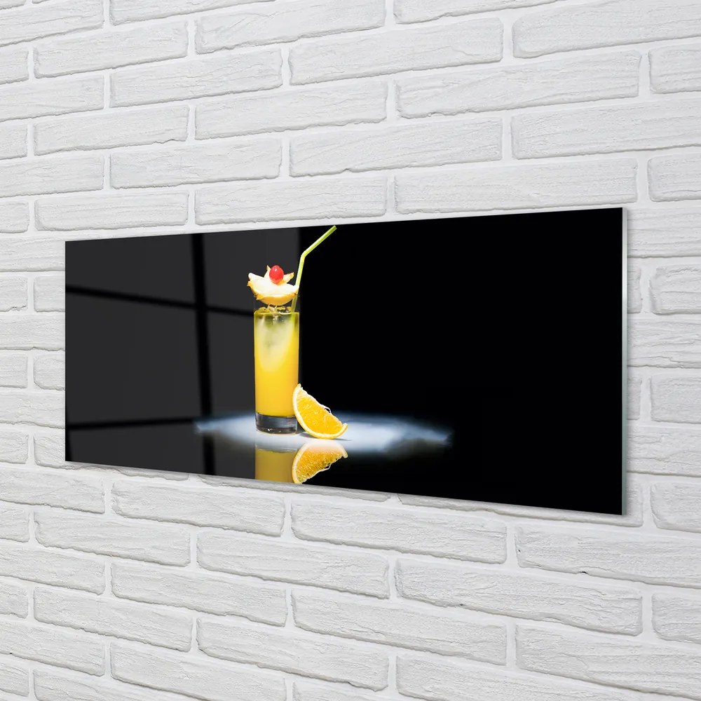 Szkło Ozdobne do Kuchni Słoneczny Koktajl Pomarańczowy