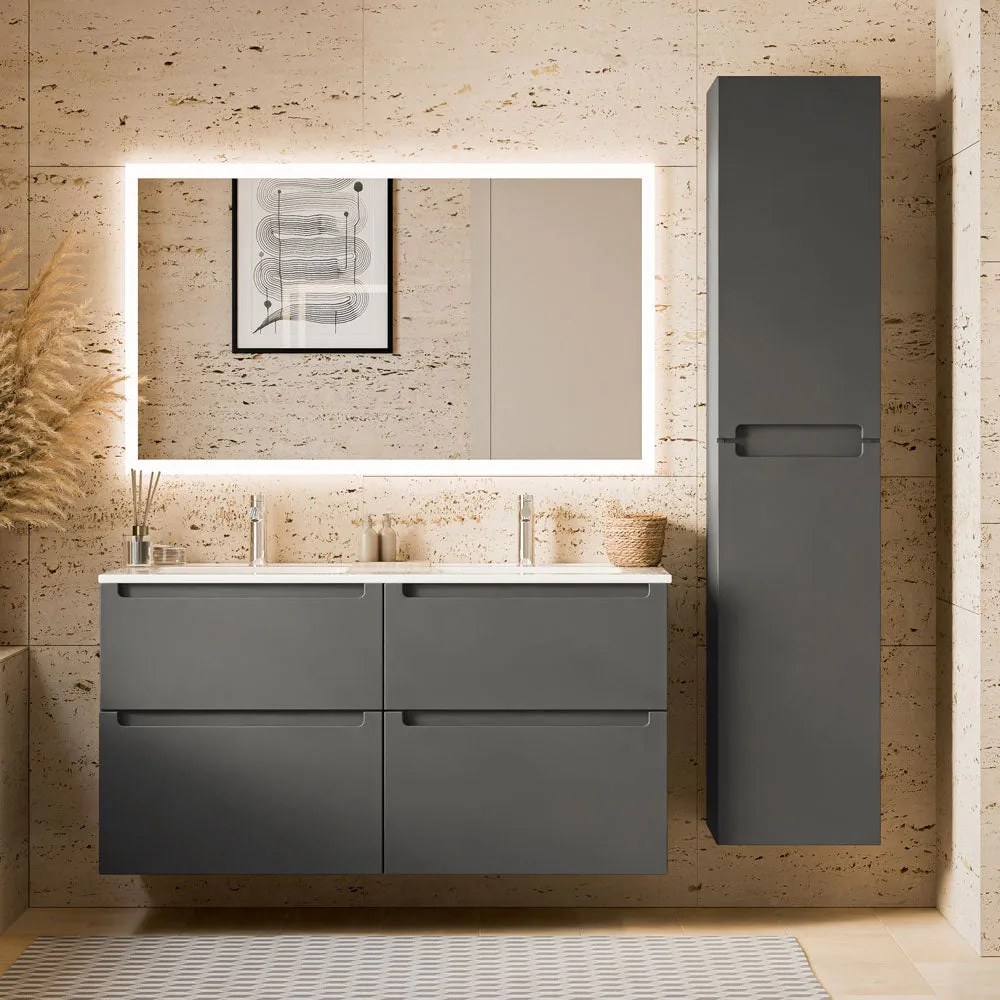 Zestaw mebli łazienkowych VIREO 120 cm z podwójną umywalką