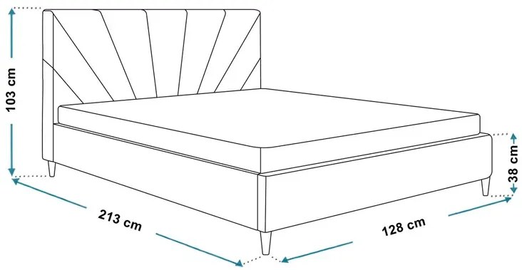 Tapicerowane łóżko z zagłówkiem 120x200 Lopa - 36 kolorów