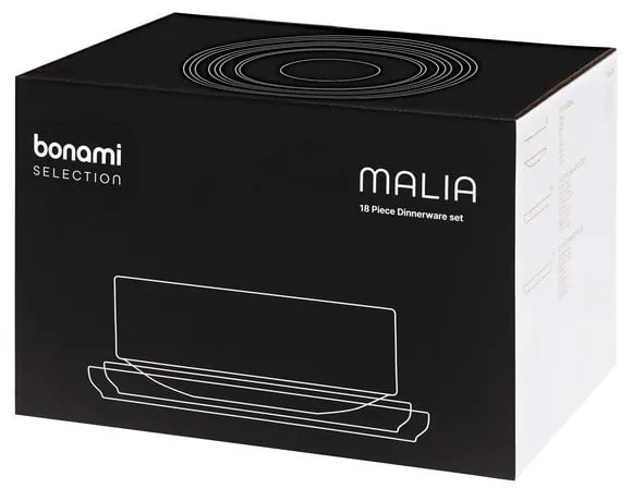 Kamionkowy zestaw talerzy 18 szt. dla 6 osób Malia – Bonami Selection