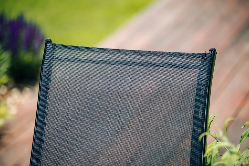 PROMOCJA Krzesła ogrodowe TAVERNO zestaw 2 szt. szare/czarne II. jakość