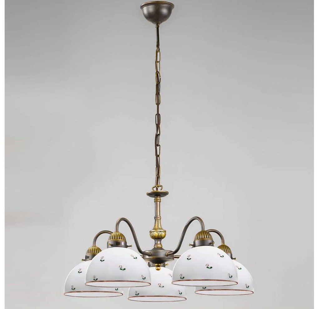 Kolarz 731.85.69 - Żyrandol na łańcuchu NONNA 5xE27/75W/230V czerwony