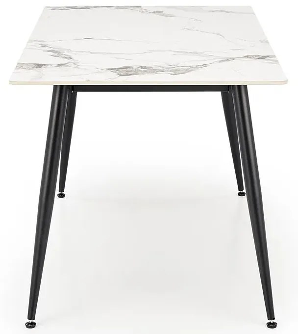 Stół z blatem biały marmur 140x80 - Emma 4X