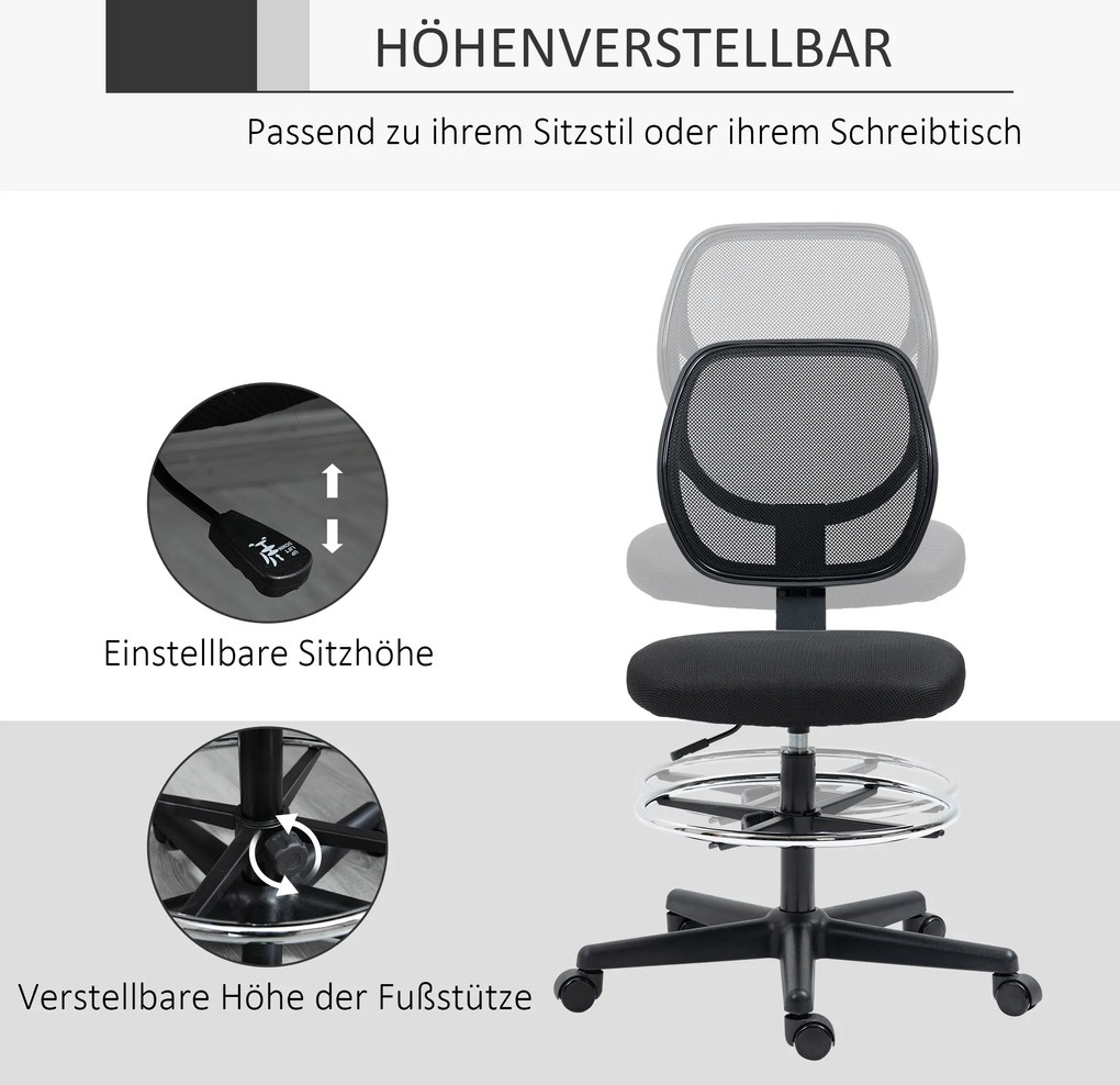 Vinsetto Ergonomiczne Krzesło Biurowe z Podnóżkiem Fotel Dyrektorski Wyściełane Oparcie Brązowe | Aosom PL