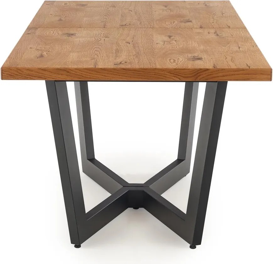 Rozkładany stół w stylu industrialnym Massive jasny dąb