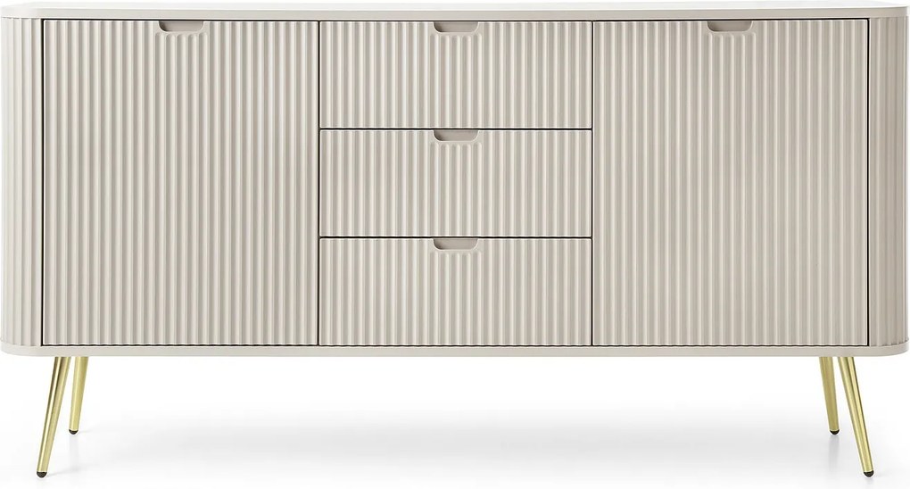 Komoda kaszmirowa, nogi: złote, 168 x 87 x 39 cm