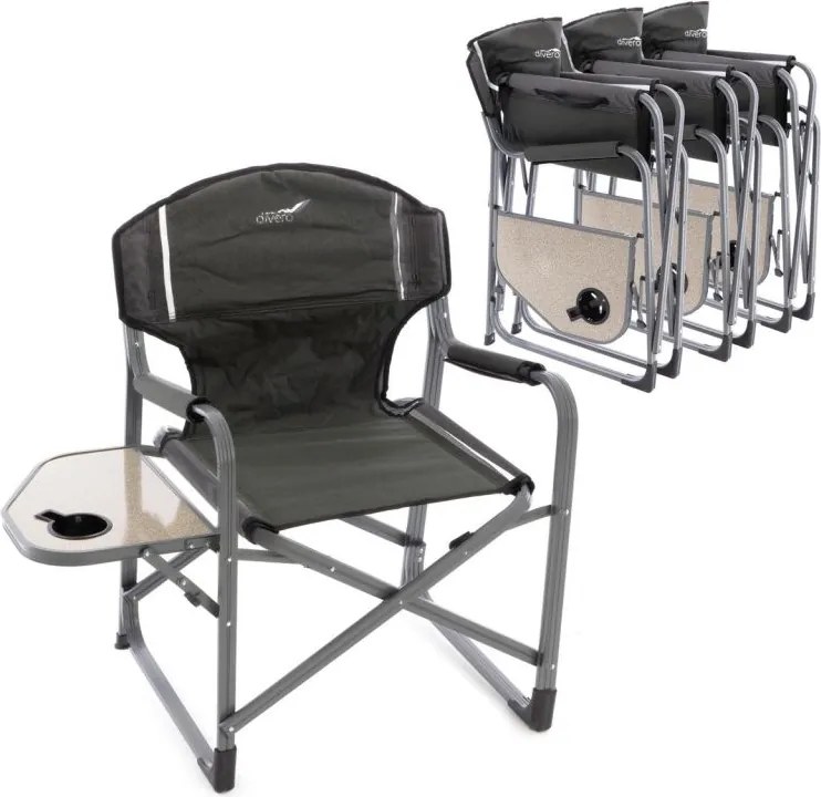 Zestaw 4 x fotel kempingowy z uchwytem na napój