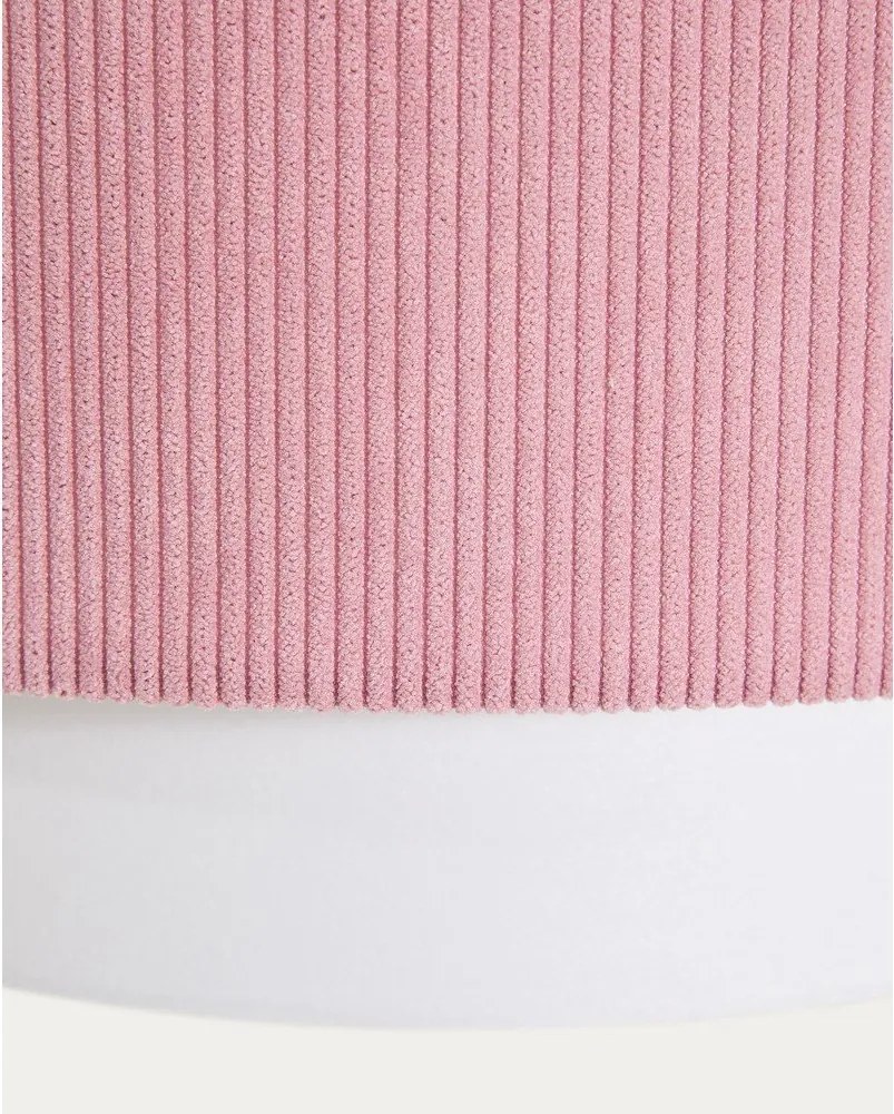 Biały/jasnoróżowy żyrandol dziecięcy z tekstylnym kloszem Bianella – Kave Home