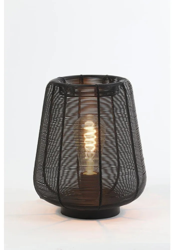 Czarna lampa stołowa (wysokość 26 cm) Adeta – Light & Living