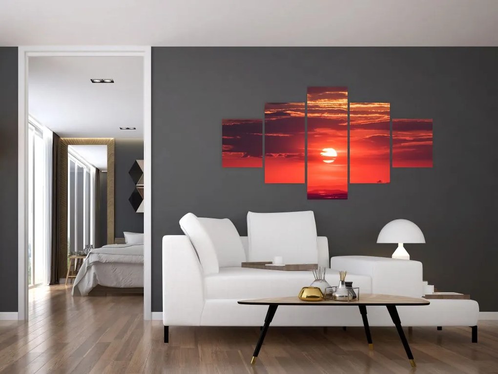 Obraz kolorowego słońca (125x70 cm)
