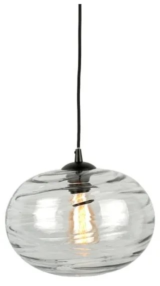 Szara szklana lampa wisząca, wys. 21 cm Sphere – Leitmotiv