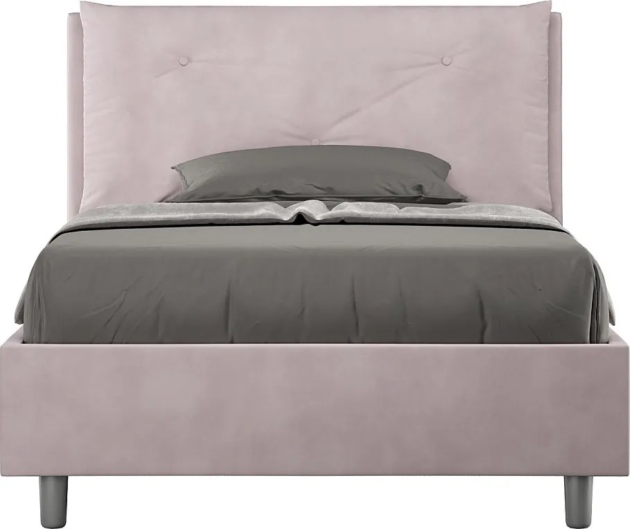 Łóżko bez stelaża tapicerowane 120x190 microfibra kolor lawendy Appia Large