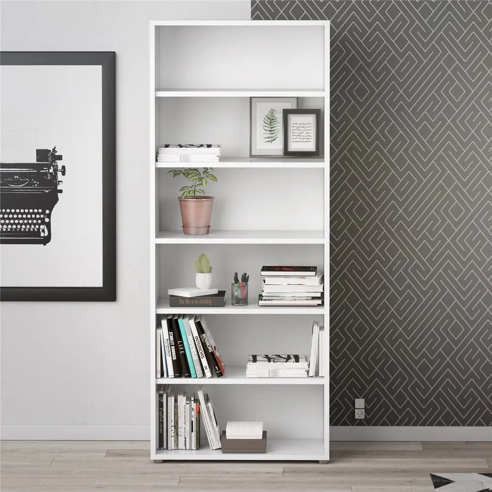 Biały regał modułowy 89x222 cm Prima – Tvilum