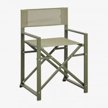 Składane Krzesło Reżyserskie Ogrodowe Ze Stali Zurena Intensywny Verde Olive - Sklum