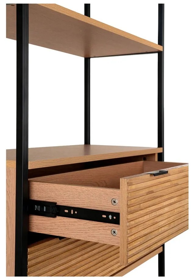 Regał w dekorze jesionu w naturalnym kolorze 84,5x200 cm Minato – House Nordic