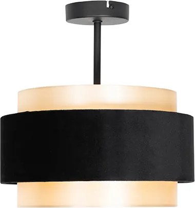 Nowoczesna lampa sufitowa czarna ze złotem - Elif