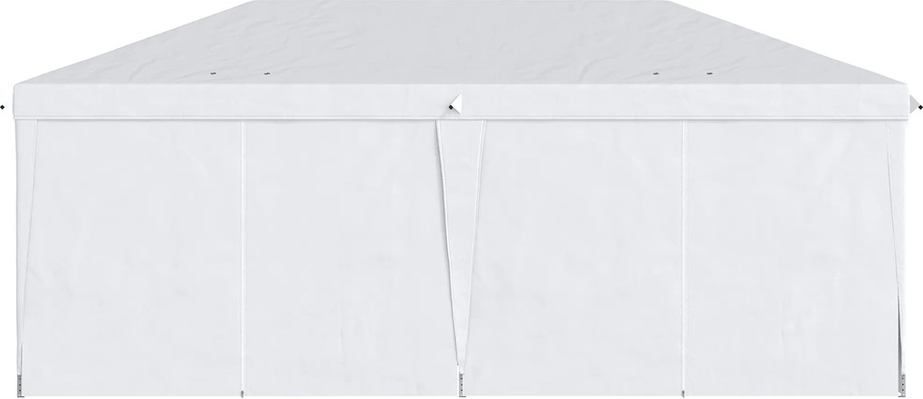Outsunny Namiot składany 6m x 3m, z odłączanymi ścianami, dużymi oknami, drzwiami na suwak, stalowa rama, Biały