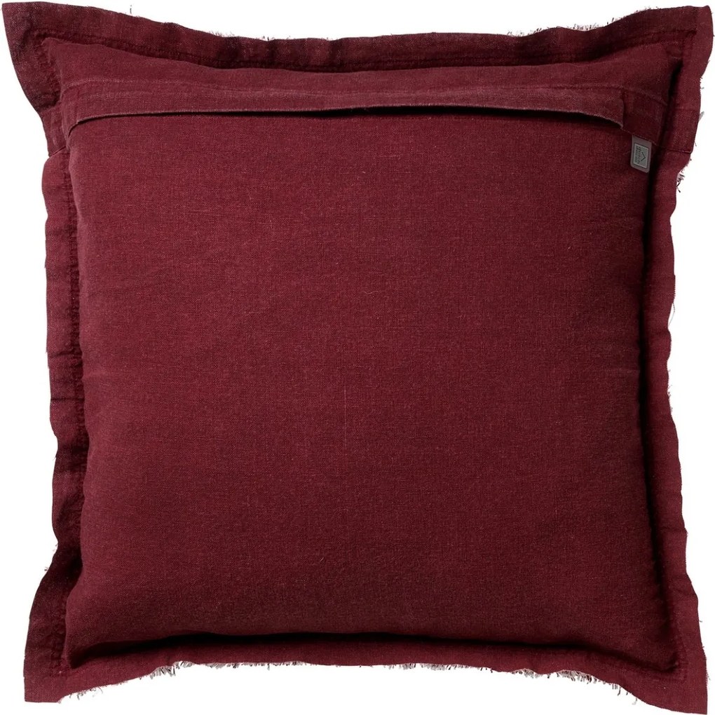 Dekoracyjna poszewka na poduszkę BURTO MERLOT 45x45 cm, bordowa