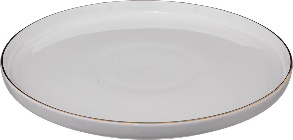 Talerze obiadowe porcelanowe SUBLIMA, złota obwódka, 6 sztuk x Ø 27 cm